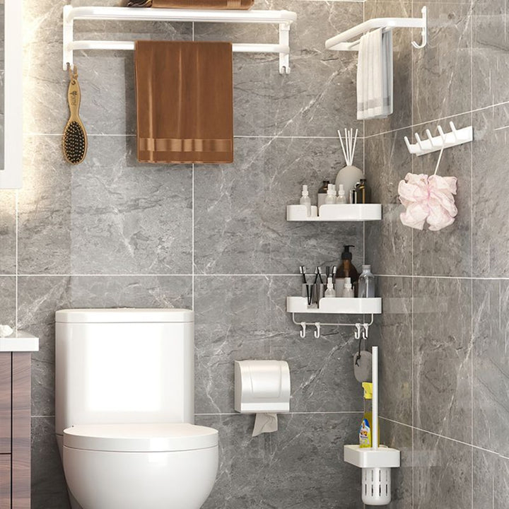 Lisslune | Modern Bathroom Hardware Set White Metal Bathroom Accessories Set
