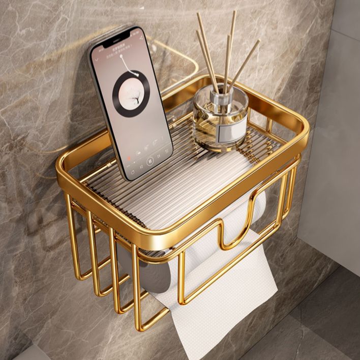 Lisslune | Modern Golden Bathroom Accessories Single Piece or in Set with Bathroom Shelf