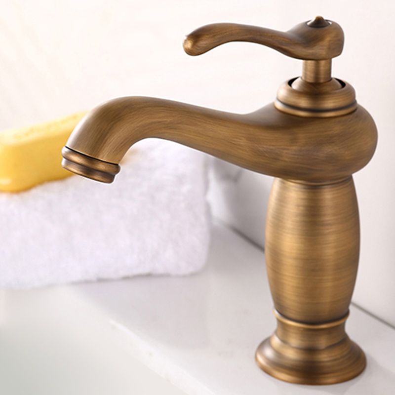 Lisslune | Vintage Classic Vessel Faucet Lever Handle Low Arc Vessel Sink Bathroom Faucet