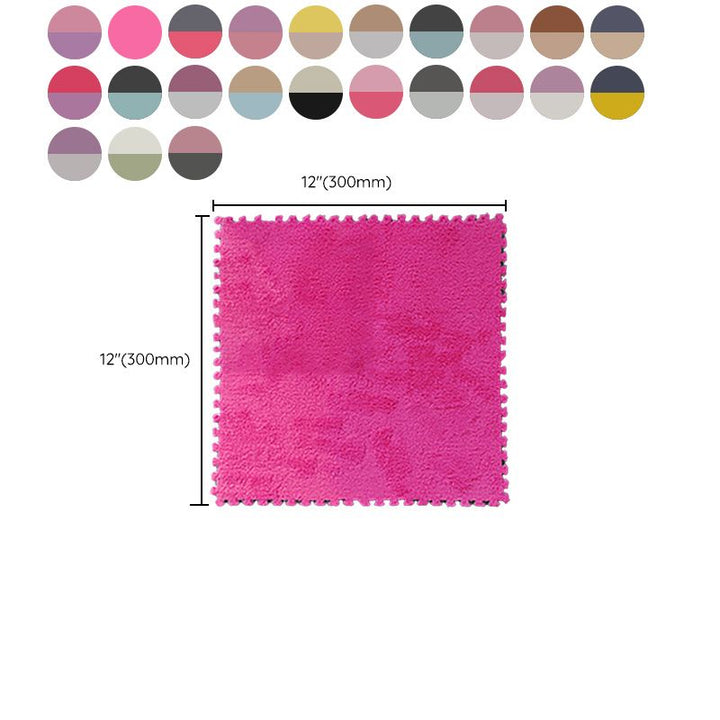 Lisslune | Modern Tiles and Carpet Plush Cut Composite Non-Slip Carpet Tiles