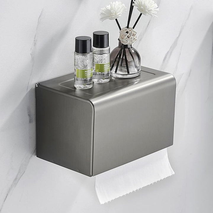 Lisslune | Modern Chrome Bathroom Accessories Set Aluminum Bathroom Fixtures Set