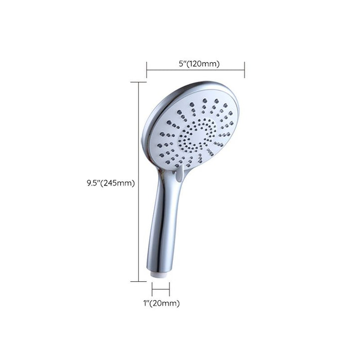 Lisslune | Basic Shower Head Round Plastic Handheld Shower Head in Silver