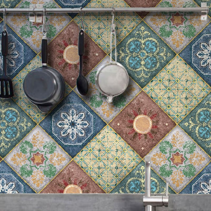 Lisslune | Modern Multicolor Peel/Stick Back Wall Tile PVC Peel and Stick Back Wall Tile