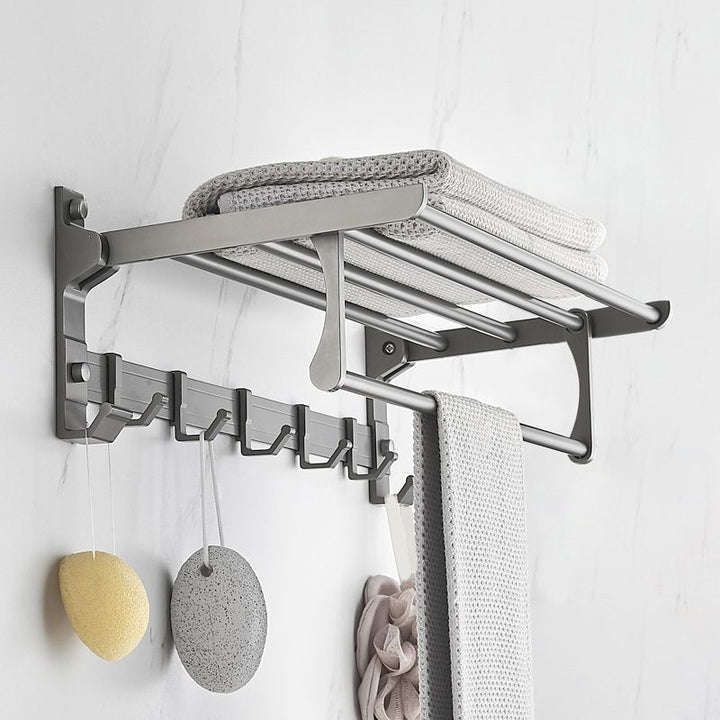 Lisslune | Modern Chrome Bathroom Accessories Set Aluminum Bathroom Fittings Set