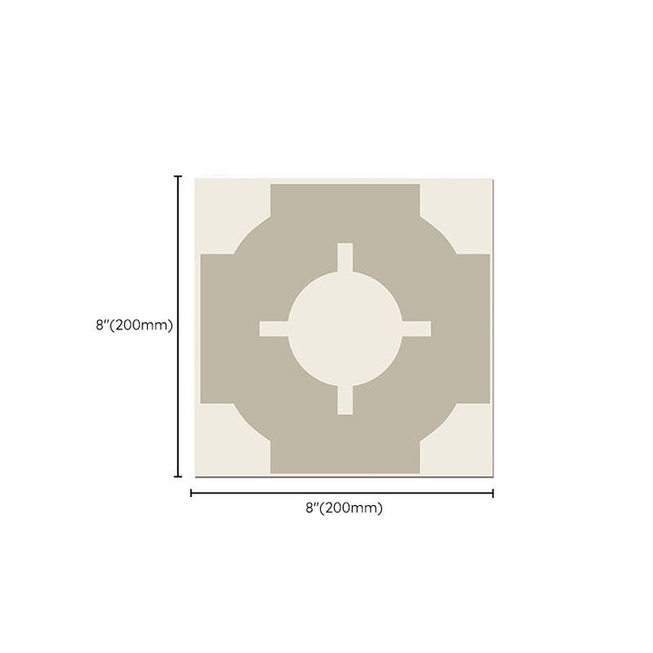 Lisslune | Square Indoor Print Vinyl Flooring Peel and Stick Waterproof Vinyl Flooring
