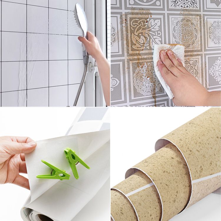 Lisslune | PVC waterproof mosaic tile for bathroom splash protection scratch-resistant
