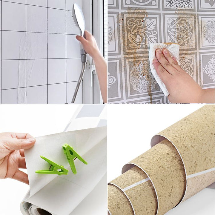 Lisslune | PVC waterproof mosaic tile for bathroom splash protection scratch-resistant