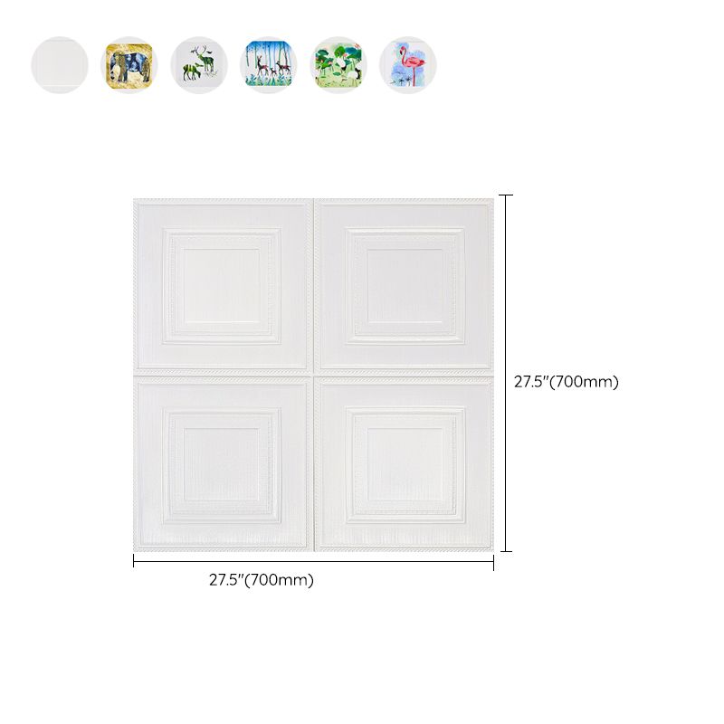 Lisslune | Modern Wall Panel Cartoon Print Peel and Stick Waterproof Wall Panel