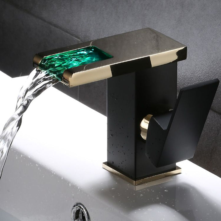 Lisslune | Basin Waterfall Outlet Single Lever Tap with LED Light