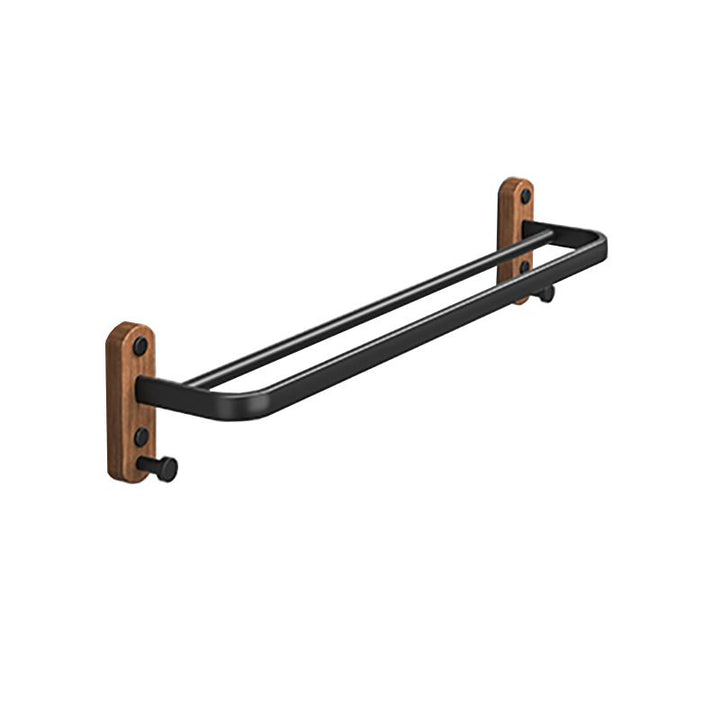 Lisslune | Metal and Wood Bathroom Accessories as Single Item or as Set without Drilling
