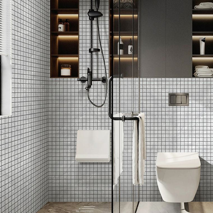 Lisslune | Mosaic Tile Peel and Stick Tile PVC 3D Kitchen Backsplash Peel and Stick Wall Tile