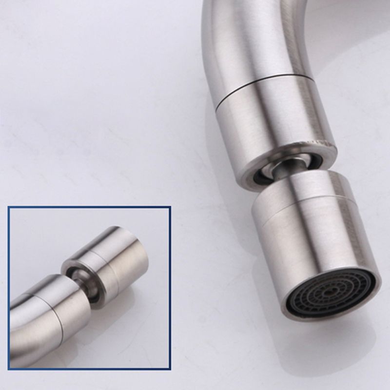 Lisslune | Contemporary Wall-Mounted Bathroom Faucet Cross Handles Stainless Steel Faucet