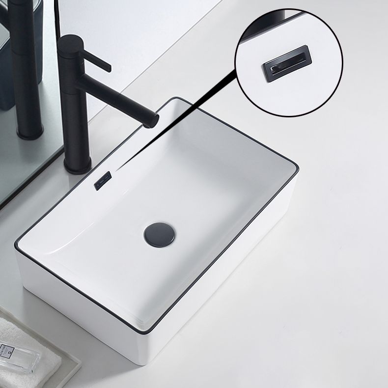 Lisslune | Modern porcelain floor wash basin Rectangular sink for the bathroom