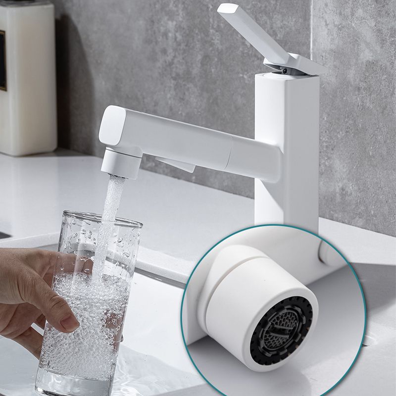 Lisslune | Lever handle fitting Pull-out basin mixer with swivel spout