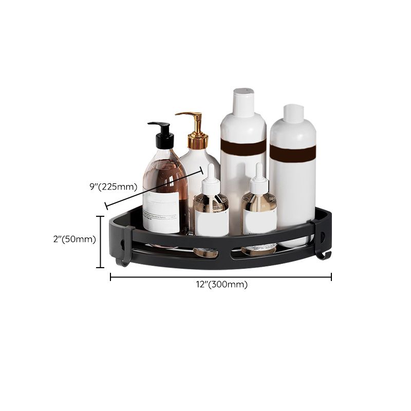 Lisslune | Modern Aluminum Bathroom Accessory Set Matte Black Bathroom Shelf/Towel Holder/Paper Holder