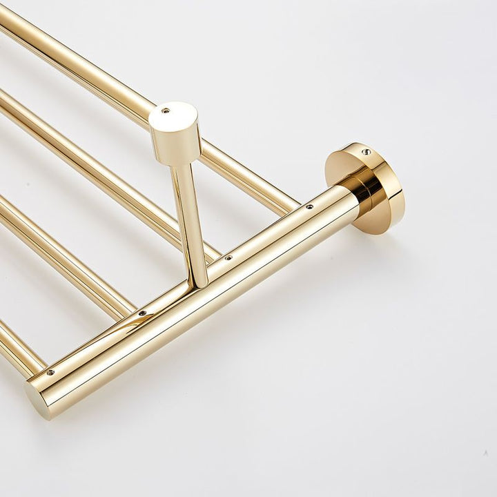 Lisslune | 4 Pieces Traditional Bathroom Accessory Set Brass Bathroom Set in Matte Gold
