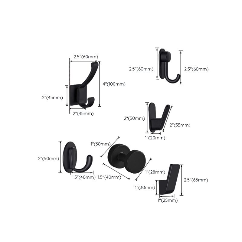 Lisslune | Modern Bathroom Accessories as Individual Piece or in Set Matte Black Bathroom Fixtures