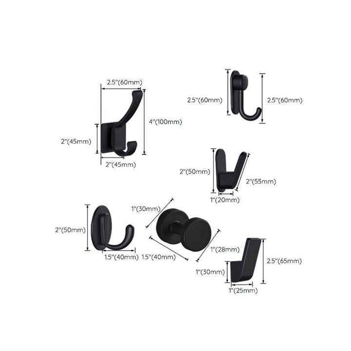 Lisslune | Modern Bathroom Accessories as Individual Piece or in Set Matte Black Bathroom Fixtures