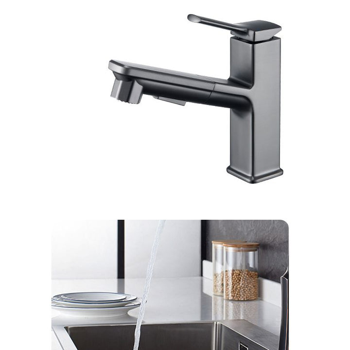 Lisslune | Modern Vessel Faucet Copper Pure Color Single Handle Vessel Faucet