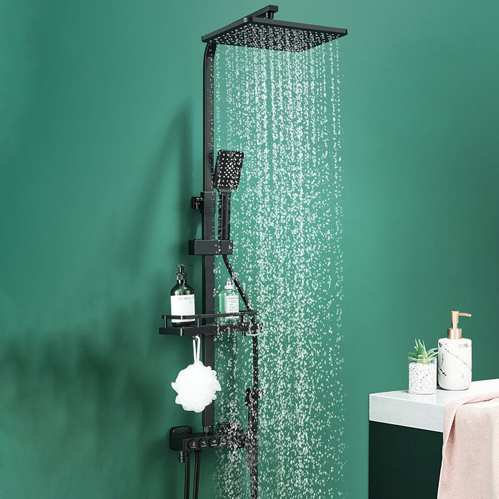 Lisslune | Modern adjustable water flow shower faucet shower hose shower system on the wall