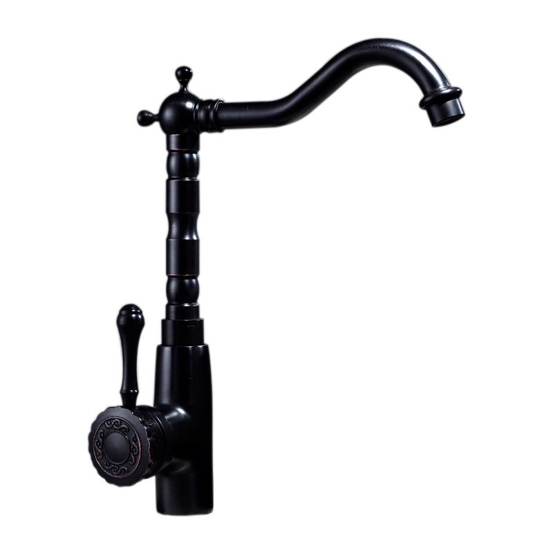 Lisslune | Glam Style Basin Faucet with Swivel Spout and Lever Handle