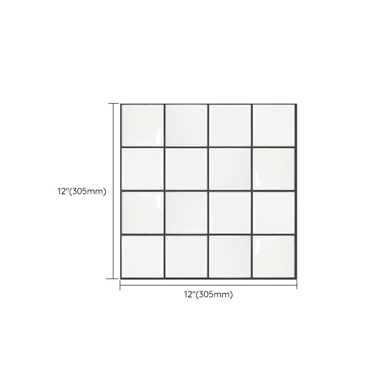 Lisslune | Square Peel and Stick Wall Tile PVC Waterproof Mosaic Tiles Wallpaper