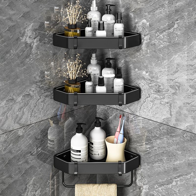 Lisslune | Modern Black-White Metal Bath Hardware Set Bath Rack Bathroom Hardware Set