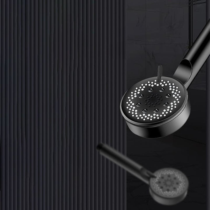 Lisslune | Classic Plastic Shower Head 5 Settings Round Handheld Shower Heads