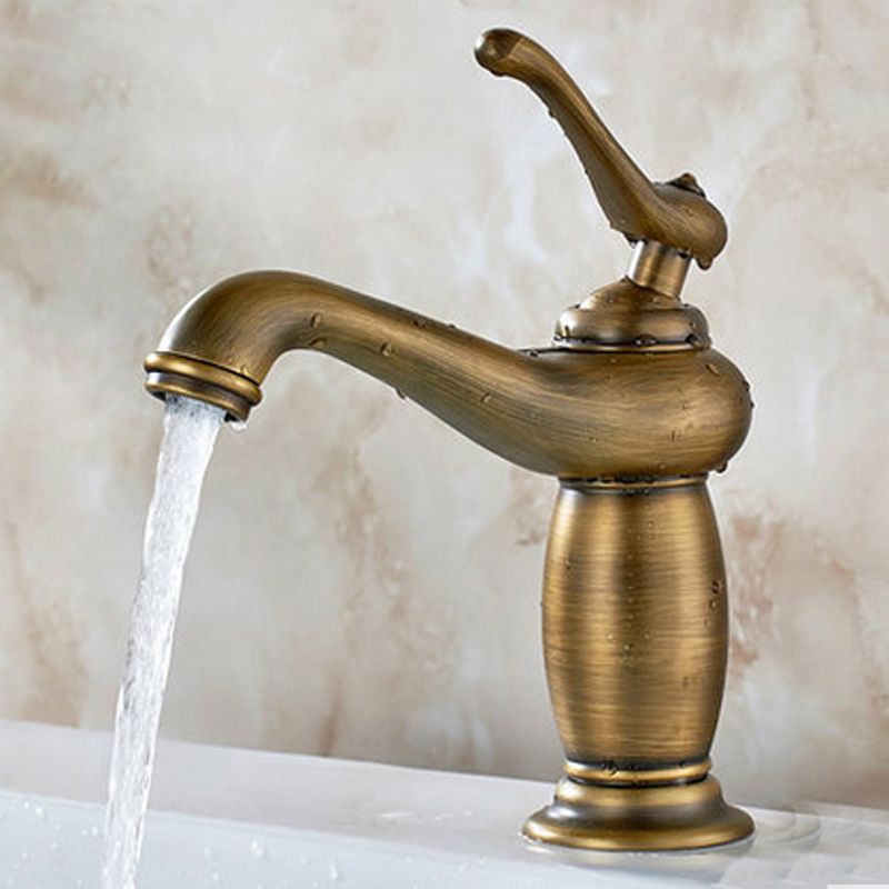 Lisslune | Vintage Classic Vessel Faucet Lever Handle Low Arc Vessel Sink Bathroom Faucet