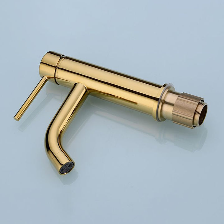 Lisslune | Modern 1-Hand Basin Faucet Geb brushed Gold Vanity Faucet Brass