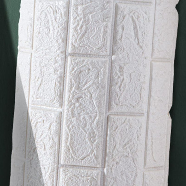 Lisslune | Modern wall-ceiling element for sticking with 3D embossing in white