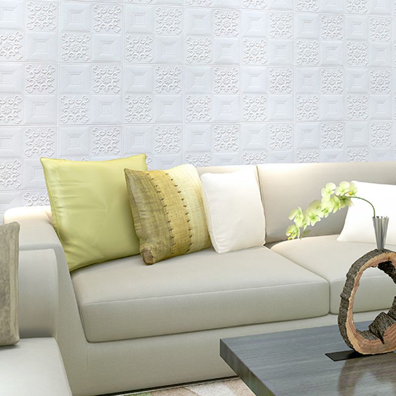 Lisslune | Modern Wall Panel Peel and Stick Texture Effect Design Square Wall Panel