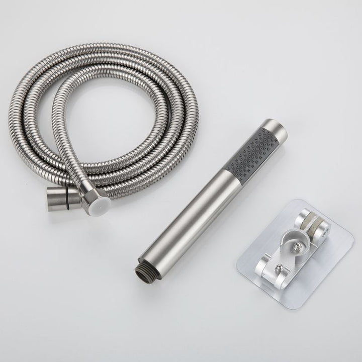 Lisslune | Cylindrical Hand Shower with Self-Cleaning Stainless Steel Wall Shower Head
