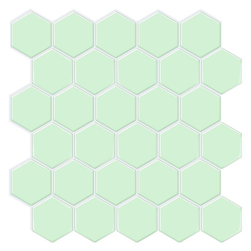 Lisslune | Peel and Stick Wall Tile Waterproof Hexagonal PVC Peel and Stick Wall Tile