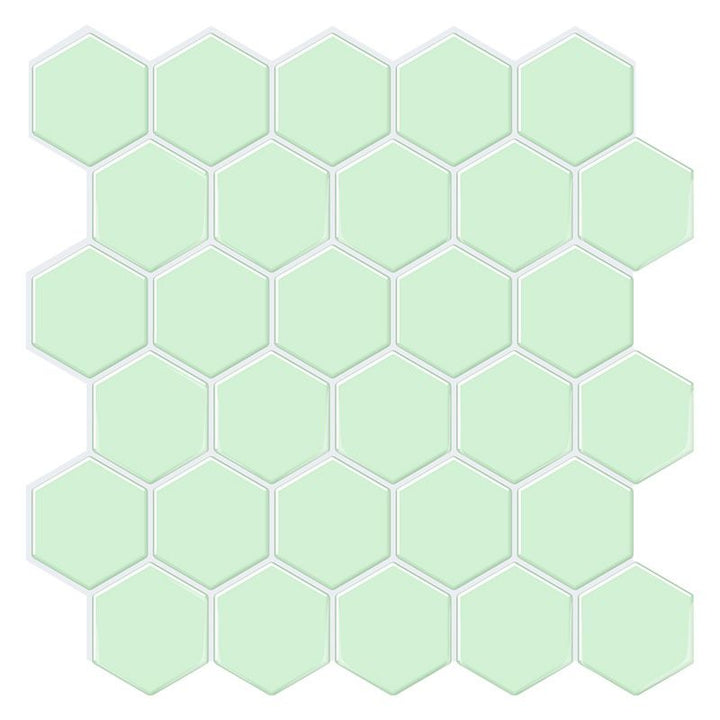 Lisslune | Peel and Stick Wall Tile Waterproof Hexagonal PVC Peel and Stick Wall Tile