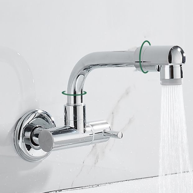 Lisslune | Wall-mounted metal bathtub filler with low arc waterfall bathtub faucet