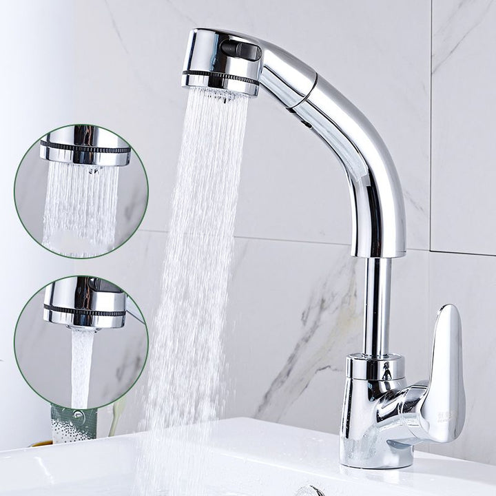 Lisslune | Modern Simple Vessel Sink Faucet High Arc Bathroom Sink Faucet