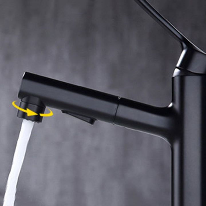 Lisslune | Round Vessel Sink Bathroom Faucet Simple Style Faucet with Brass Material