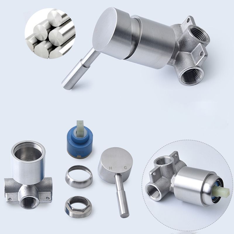 Lisslune | Stainless Steel Shower Combination Round Fixed Shower Head with Shower Arm
