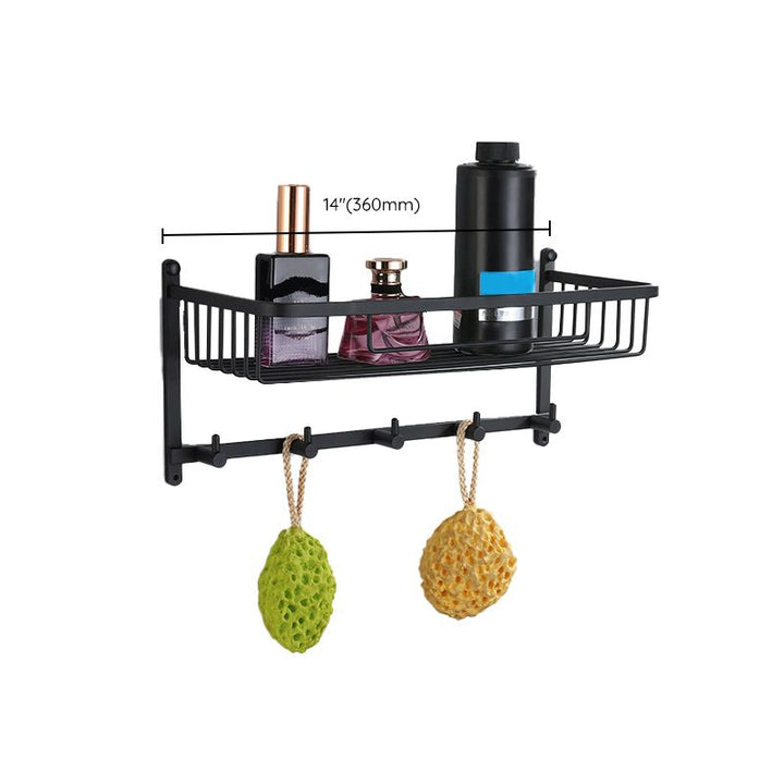Lisslune | Modern Bathroom Hardware Set Bath Shelf Towel Bar Black Bath Hardware Set
