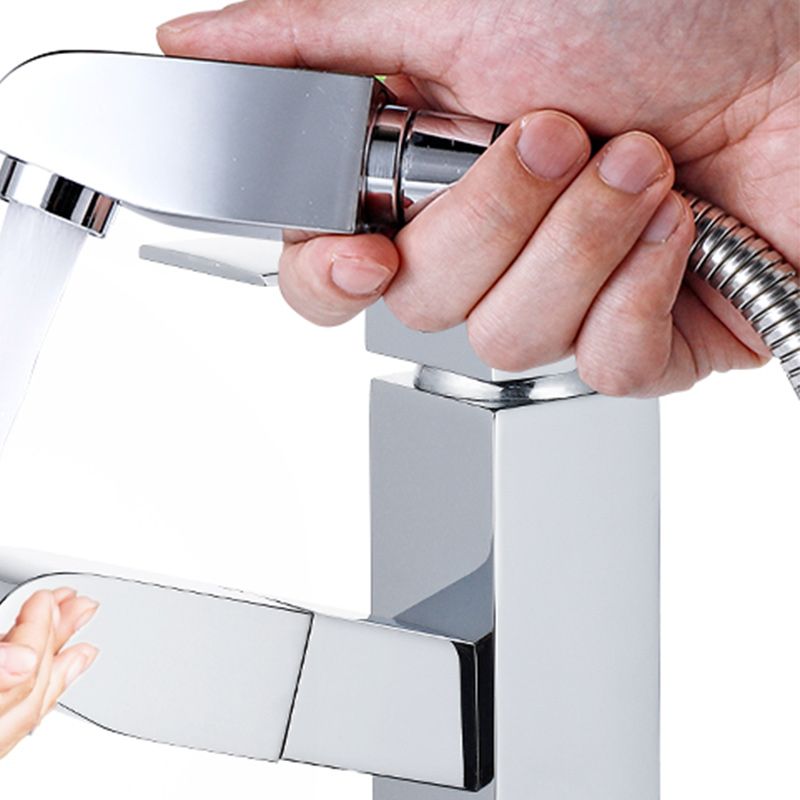 Lisslune | Modern Retractable Single Handle Basin Faucet Bathroom Sink Faucet