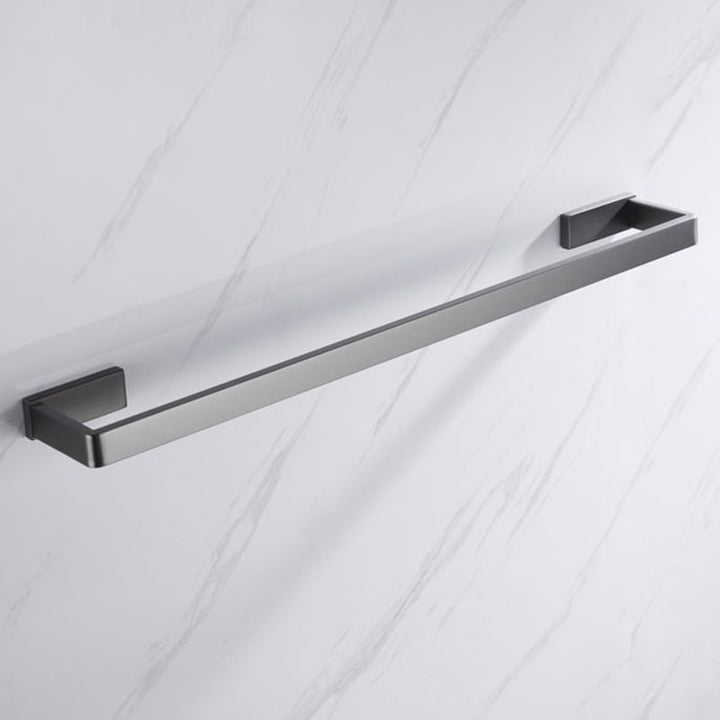 Lisslune | Gray 5-piece modern bathroom accessory set made of stainless steel