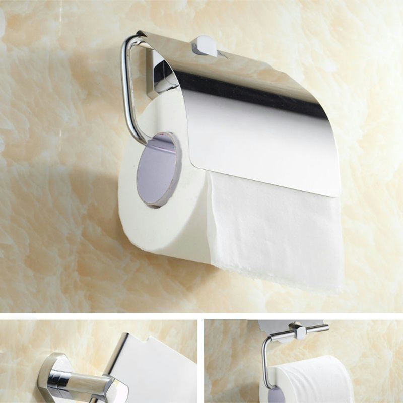 Lisslune | Modern bathroom accessory set paper holder towel bar stainless steel bathroom set