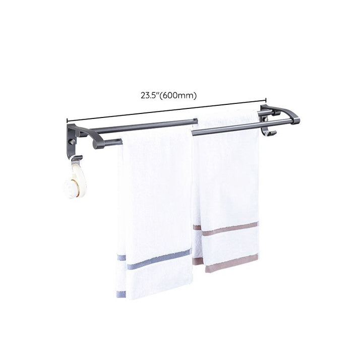 Lisslune | Matt gray bathroom accessory set bathroom shelf/towel holder & paper holder included