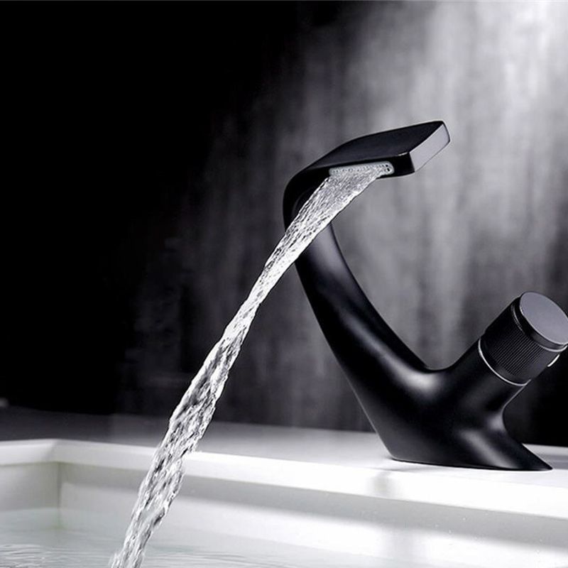 Lisslune | Contemporary Container Copper Brass Knob Handle Low Arch Container Faucet