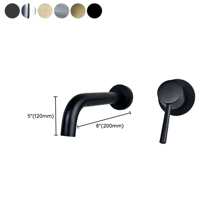 Lisslune | Wall-mounted Bronze Bathtub Filler Double Handles Bathtub Spout Bathtub Faucet Trim