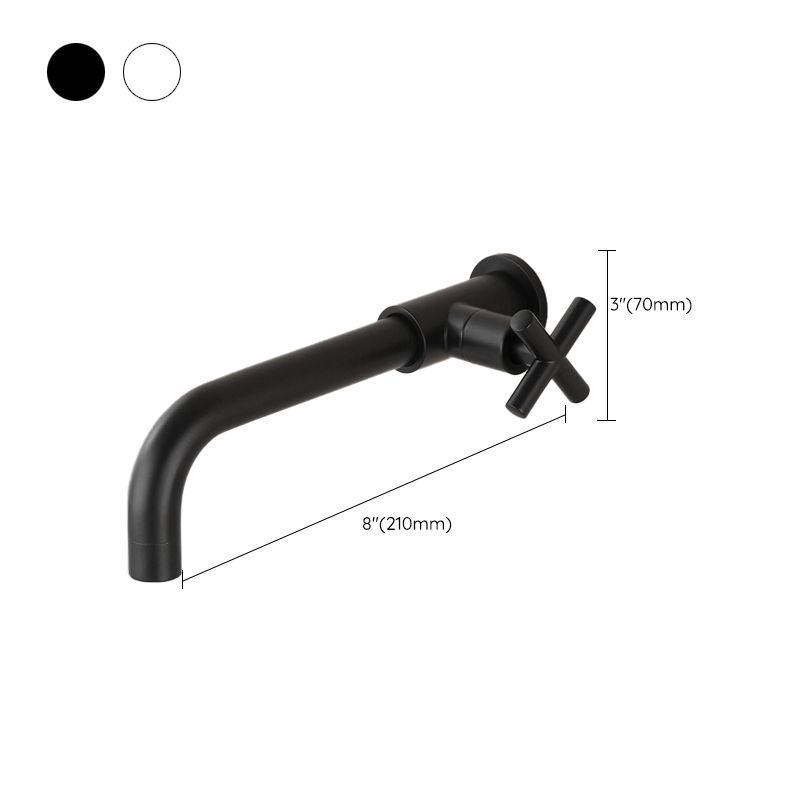 Lisslune | Widely used wall-mounted bathroom sink faucet cross handle low arch faucet