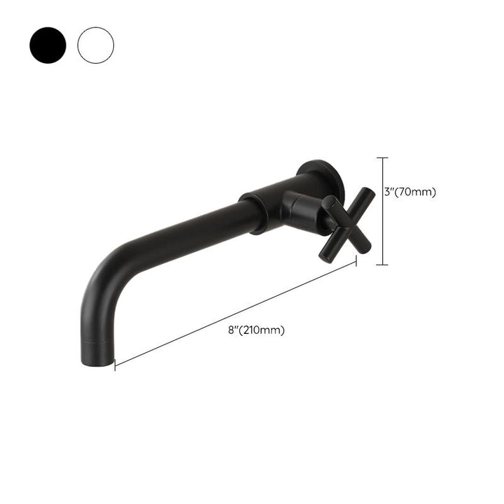 Lisslune | Widely used wall-mounted bathroom sink faucet cross handle low arch faucet