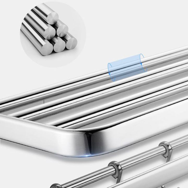 Lisslune | Modern Steel Bathroom Accessories Set Silver Bathroom Accessories Kit