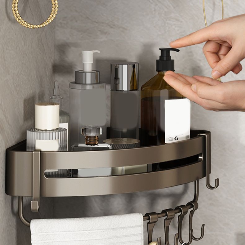 Lisslune | Contemporary Bathroom Accessory Set 3-piece Bath Shelf with Hooks